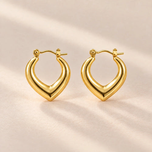 Sweetheart Hoop Earrings