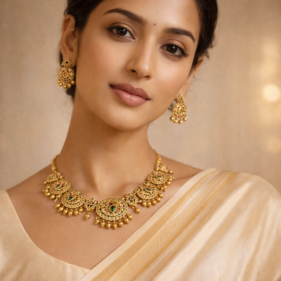 South Indian Temple Jewellery Necklace