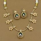 Tanirika Green Kundan Necklace Set for Daily Wear