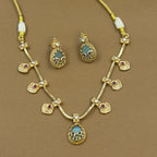 Vaidehi Mint Kundan Necklace Set for Daily Wear