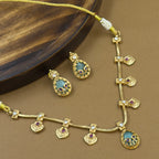 Vaidehi Mint Kundan Necklace Set for Daily Wear