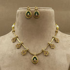 Tanirika Green Kundan Necklace Set for Daily Wear