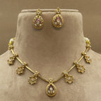 Ishanvi Pink Kundan Necklace Set for Daily Wear