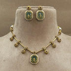 Kairavika Mint Kundan Necklace Set for Daily Wear