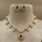 Harinika Green Kundan Necklace Set for Daily Wear