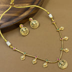 Tanirika Gold Kundan Necklace Set for Daily Wear
