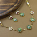 Sharvitha Mint Kundan Necklace Set for Daily Wear
