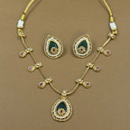 Harinika Green Kundan Necklace Set for Daily Wear