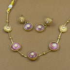 Yashnika Pink Kundan Necklace Set for Daily Wear