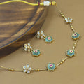 Yuvanshika Mint Kundan Necklace Set for Daily Wear