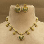 Maitreyika Mint Kundan Necklace Set for Daily Wear