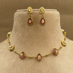 Sharanika Pink Kundan Necklace Set for Daily Wear
