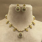 Tanushree Mint Kundan Necklace Set for Daily Wear