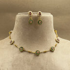 Anvithika Mint Kundan Necklace Set for Daily Wear