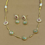 Anvithika Mint Kundan Necklace Set for Daily Wear