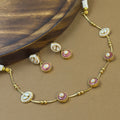 Sharvika Pink Kundan Necklace Set for Daily Wear