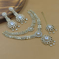 Aadhvika White Diamond Necklace Set for Bridal Wear