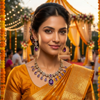 Purple Aadhya Victorian Jewellery Set