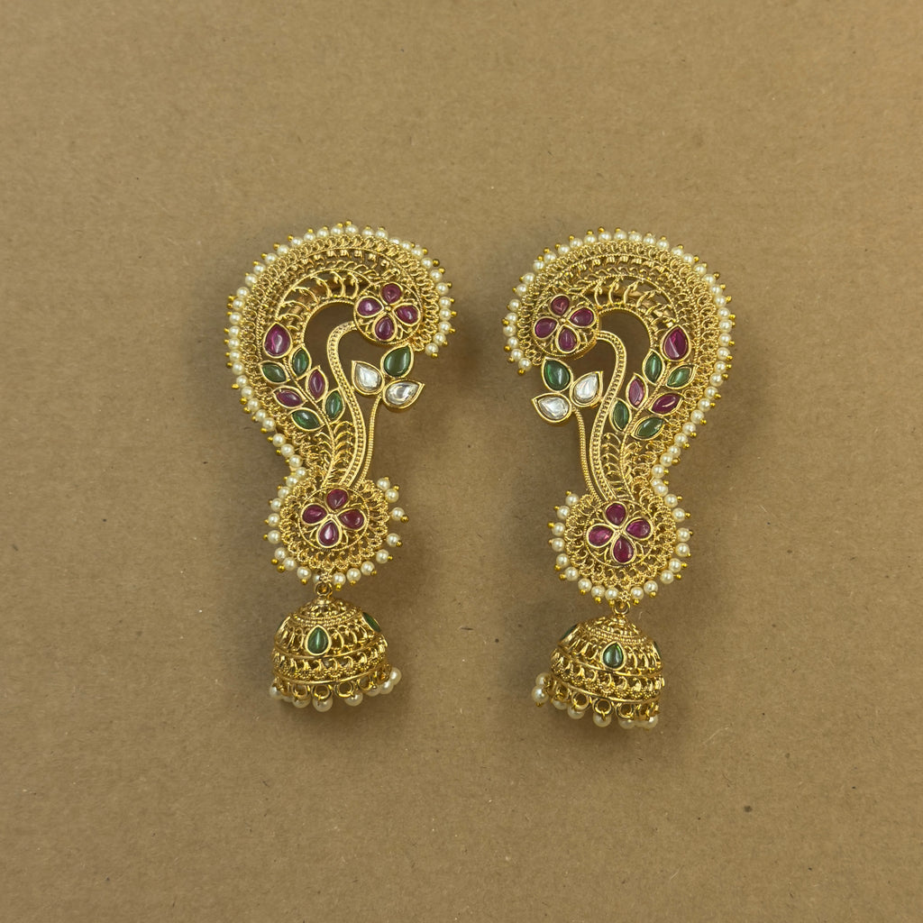 Sukriti Multicolor Kundan Ear Cuffs for Festive Wear