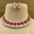 Diya Rani Kundan Necklace Set with Earrings for Festive Wear