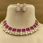 Diya Rani Kundan Necklace Set with Earrings for Festive Wear