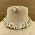 Kavya Multicolor Kundan Necklace Set with Earrings for Festive Wear