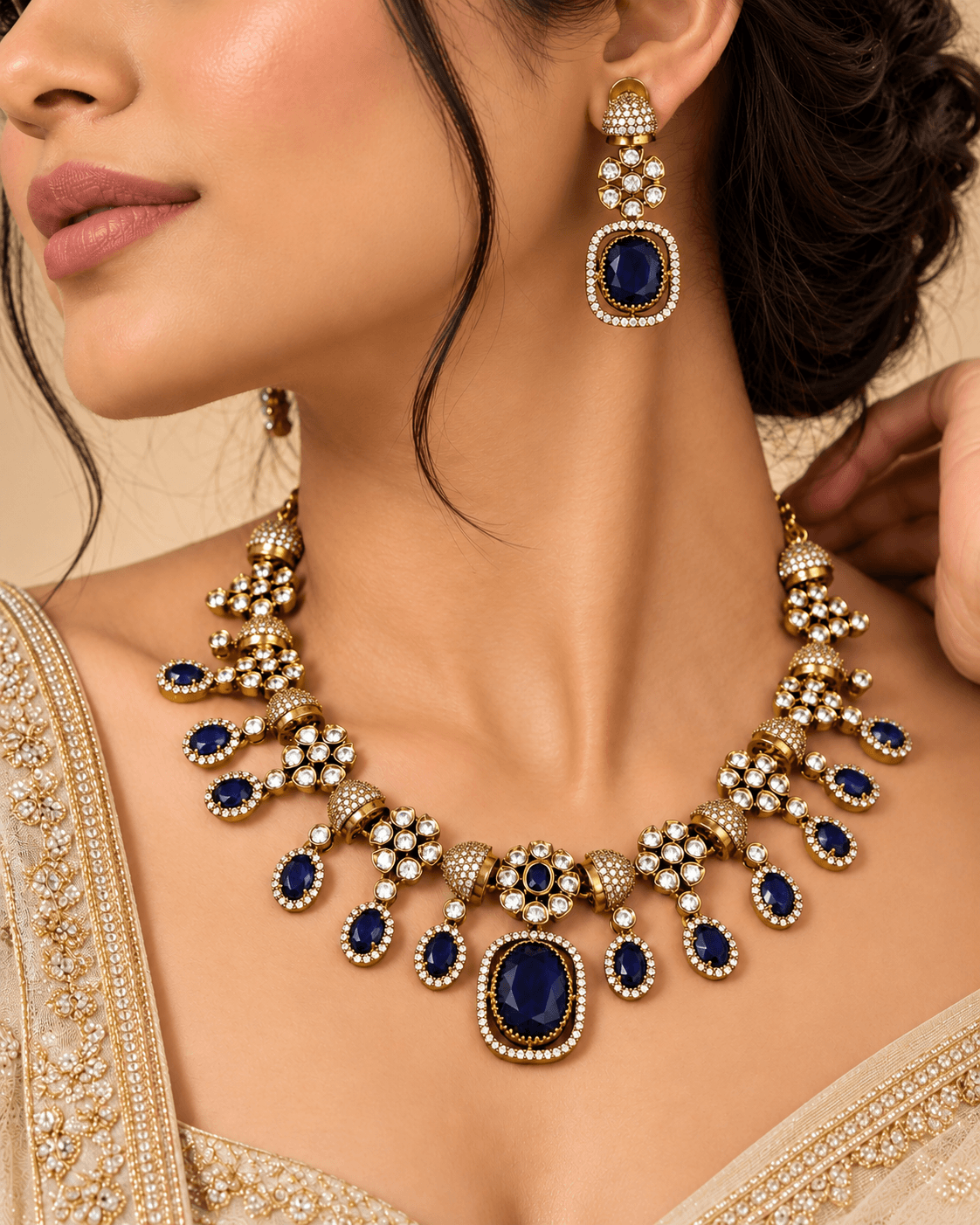 Eisha Purple Victorian Necklace Set