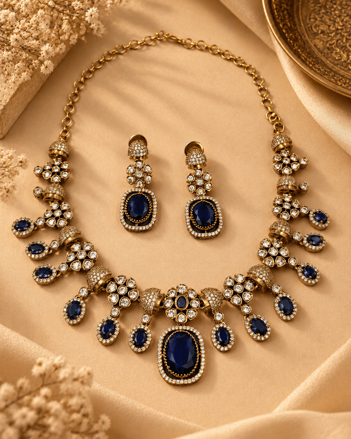 Eisha Purple Victorian Necklace Set