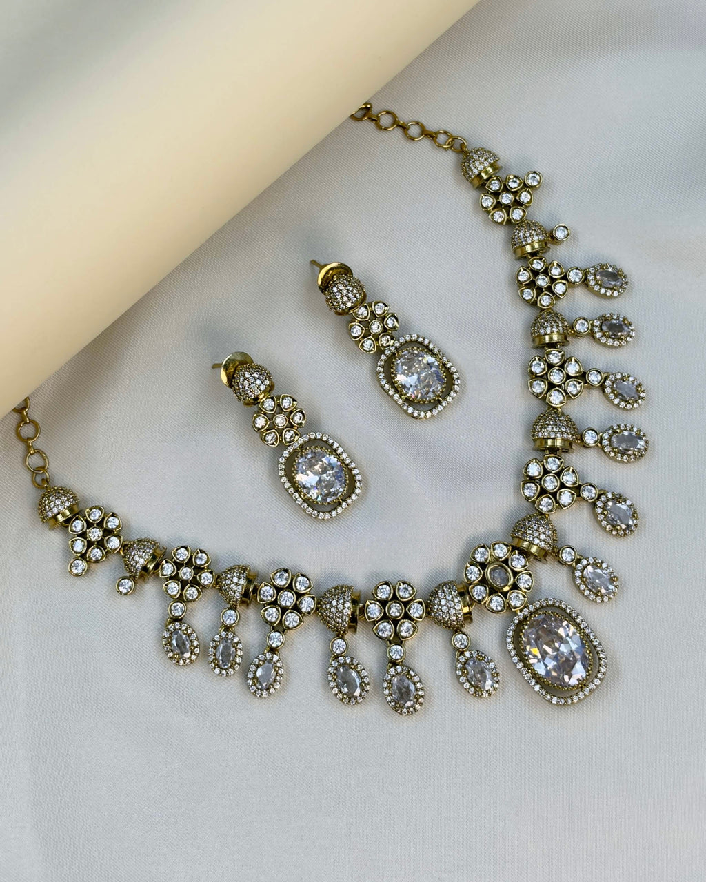 Charvi Gold Victorian Necklace Set