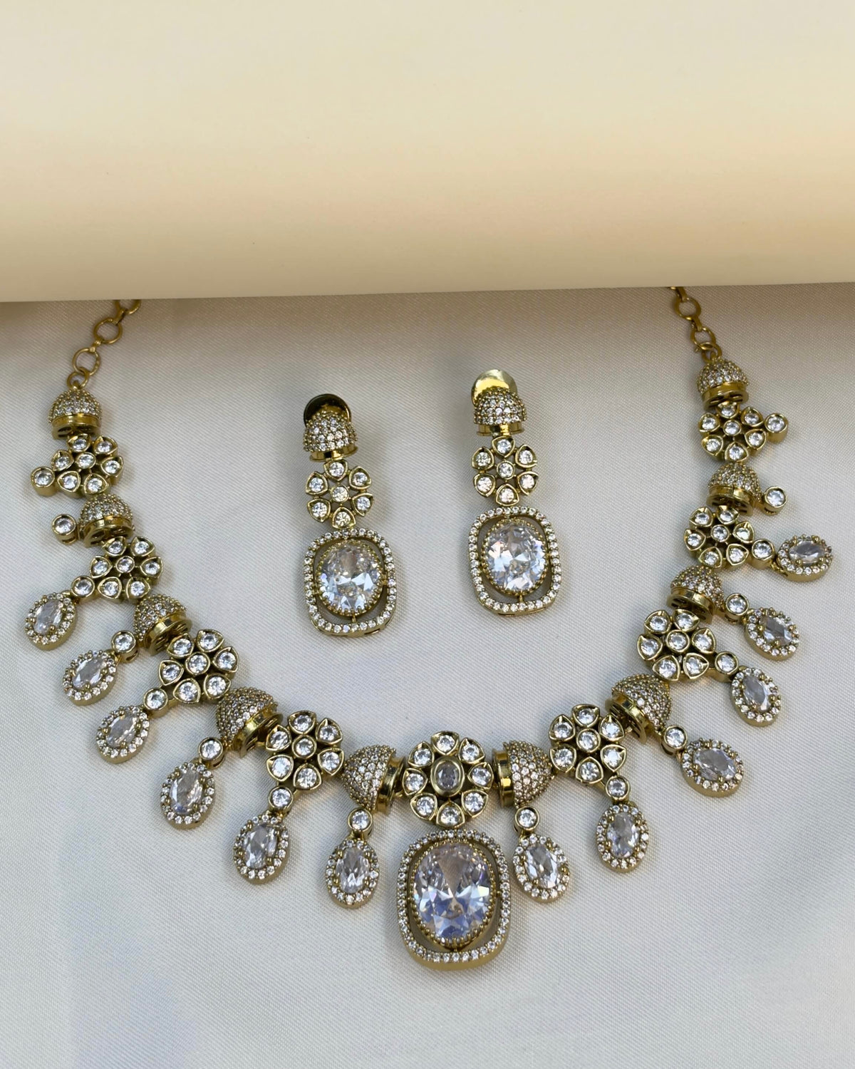 Charvi Gold Victorian Necklace Set