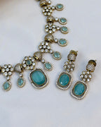 Drishti Mint Green Victorian Necklace Set