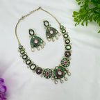 Victorian Ruby Stone Necklace Set – Antique Bridal Jewellery