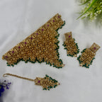 Traditional Choker Jewellery Set Earrings Maang Tikka