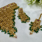 Traditional Choker Jewellery Set Earrings Maang Tikka