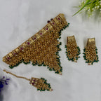 Traditional Choker Jewellery Set Earrings Maang Tikka