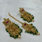 Traditional Choker Jewellery Set Earrings Maang Tikka