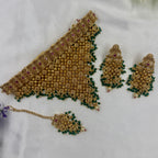 Traditional Choker Jewellery Set Earrings Maang Tikka