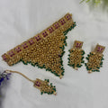 Traditional Choker Jewellery Set Earrings Maang Tikka