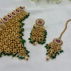Traditional Choker Jewellery Set Earrings Maang Tikka