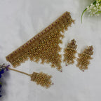 Traditional Choker Jewellery Set Earrings Maang Tikka