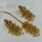 Traditional Choker Jewellery Set Earrings Maang Tikka