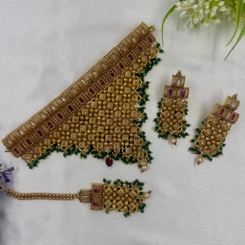 Ishika Gold Bridal Choker Set for Wedding