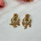 Traditional Pearl Beaded Moti Long Necklace with Kundan & Antique Finish Pendant