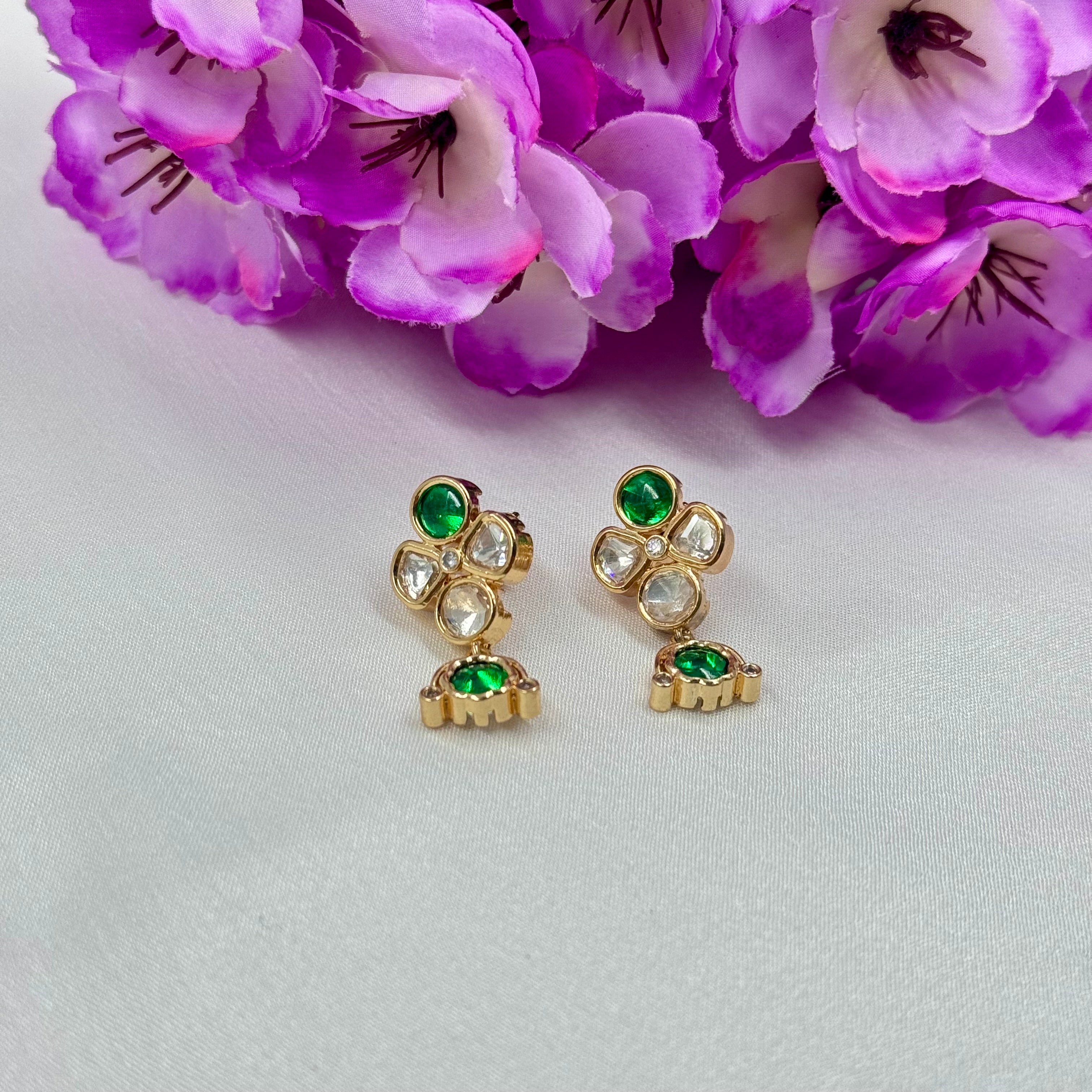 Green Stone Kundan Choker Necklace Set Festive Ethnic Jewellery