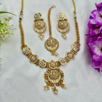 Polki Necklace Set with Pearl Drops – Heritage Wedding Jewellery