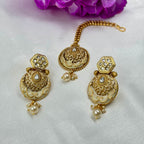 Polki Necklace Set with Pearl Drops – Heritage Wedding Jewellery