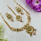 Multi-Stone Necklace Set with Ruby, Green & Kundan – Royal Bridal Jewellery
