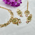 Multi-Stone Necklace Set with Ruby, Green & Kundan – Royal Bridal Jewellery