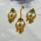 Emerald Green Bridal Choker Necklace with Pearls – Traditional Wedding Jewellery