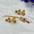 Antique Ruby Bridal Choker Necklace with Jhumka Earrings – Heritage Jewellery